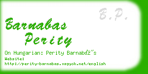 barnabas perity business card